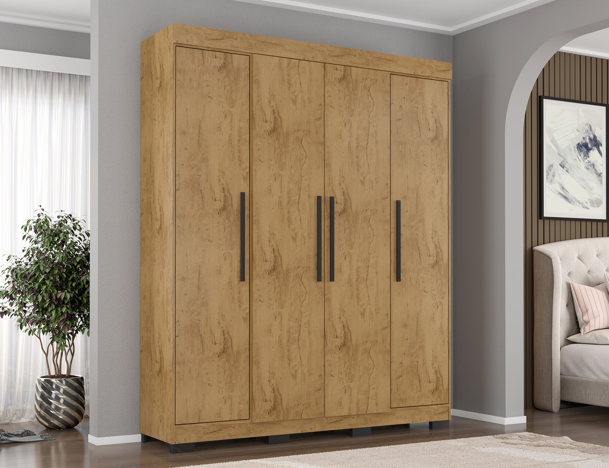 Guarda-roupa B25042 Araplac — vista interna